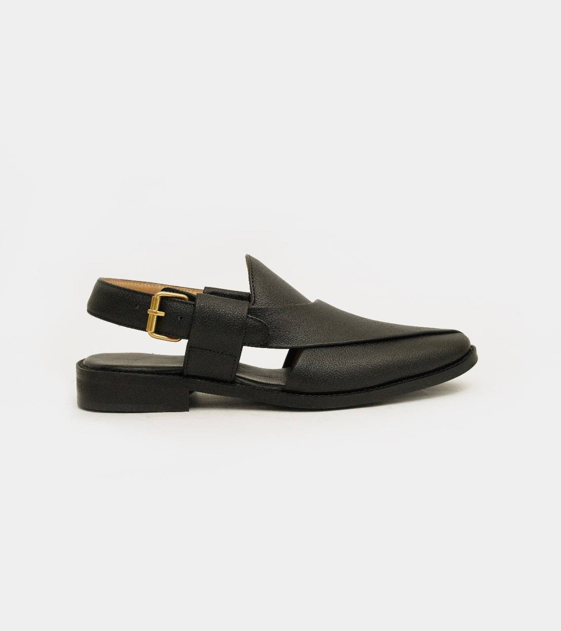 Black Peshawari Chappal DZ15 - Image 2