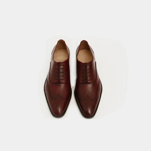 Men's Brown Leather Oxford Shoes